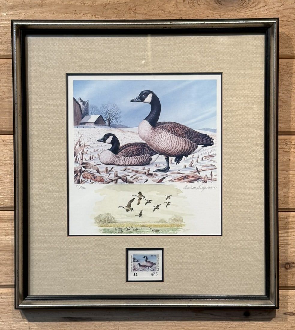 Lot 383: Andrew Kurzmann 1979 Michigan Waterfowl Stamp Print
