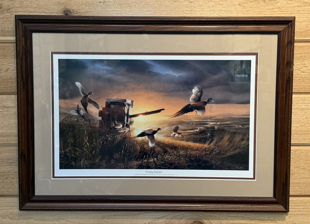 Lot 386: Terry Redlin 1983 Evening Surprise Pheasant Print