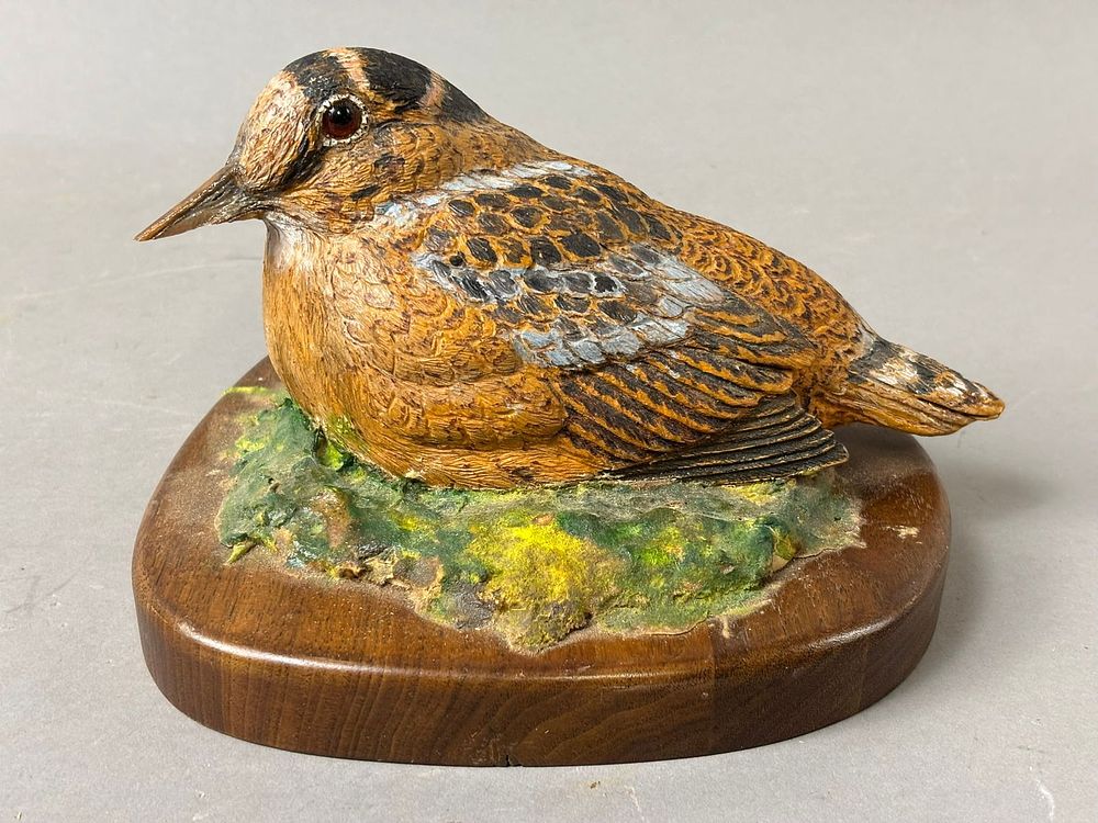 Lot 429: Signed J. Peterson American Woodcock on Base 3 oz