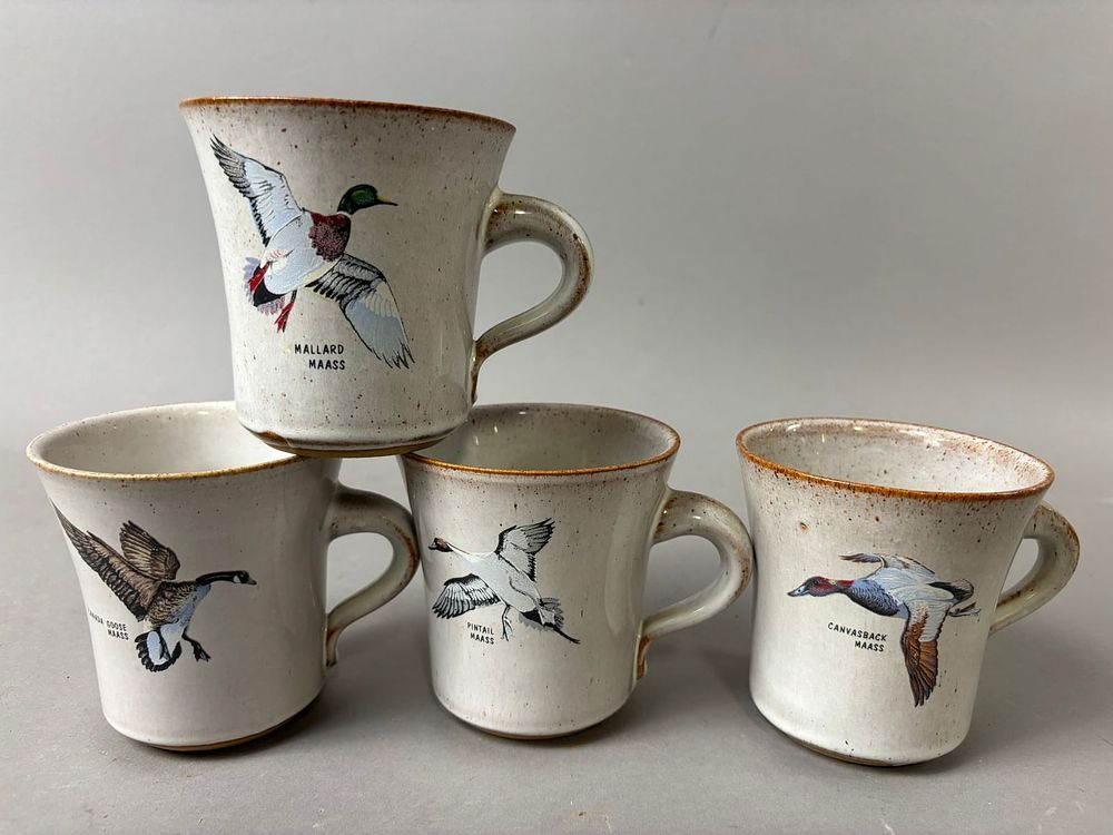 Lot 430: Lot 4 Canvasback Pintail Mallard Goose Coffee Mugs
