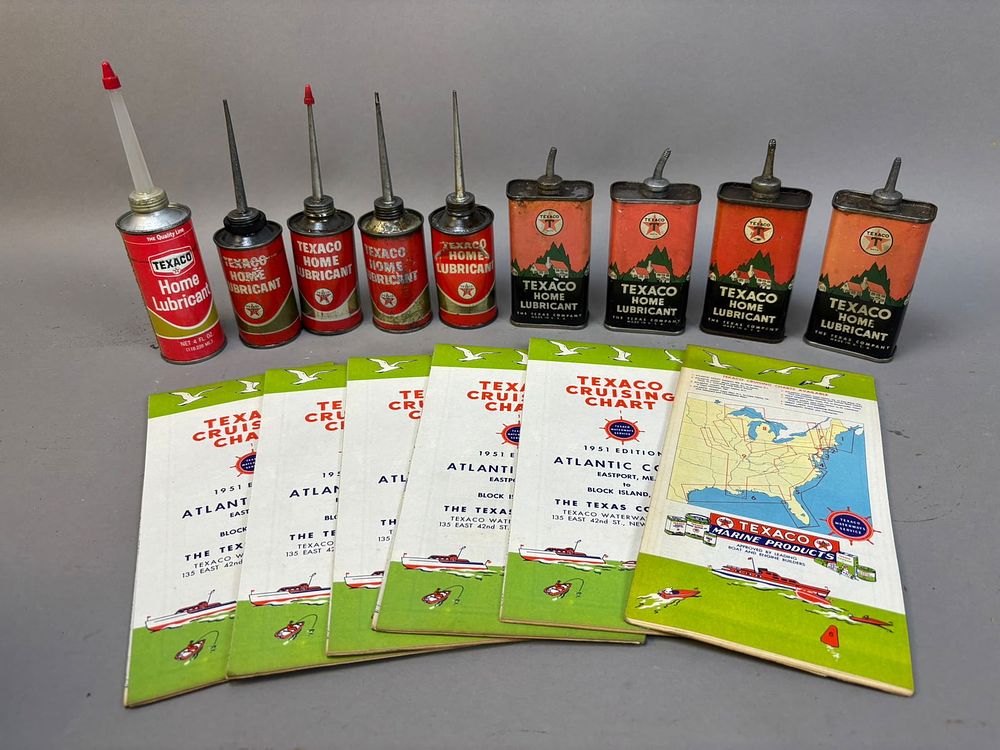 Lot 156: 15 Texaco Household Lead Top Oil Cruising Charts