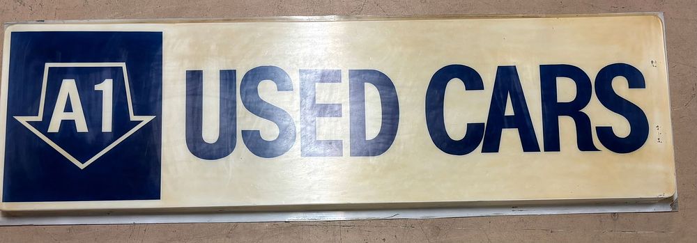 Lot 177: Ford A-1 Dealership 60s Era Used Car Plastic Sign