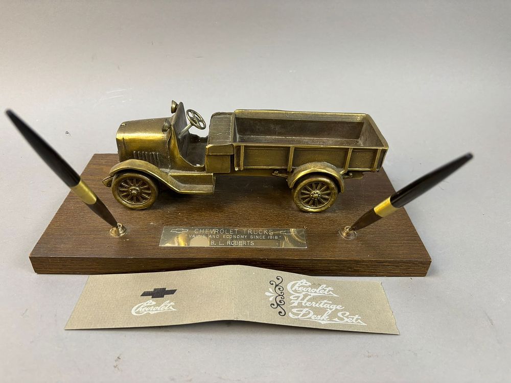 Lot 243: 1975 Chevrolet Heritage Desk Set Truck Sales Award