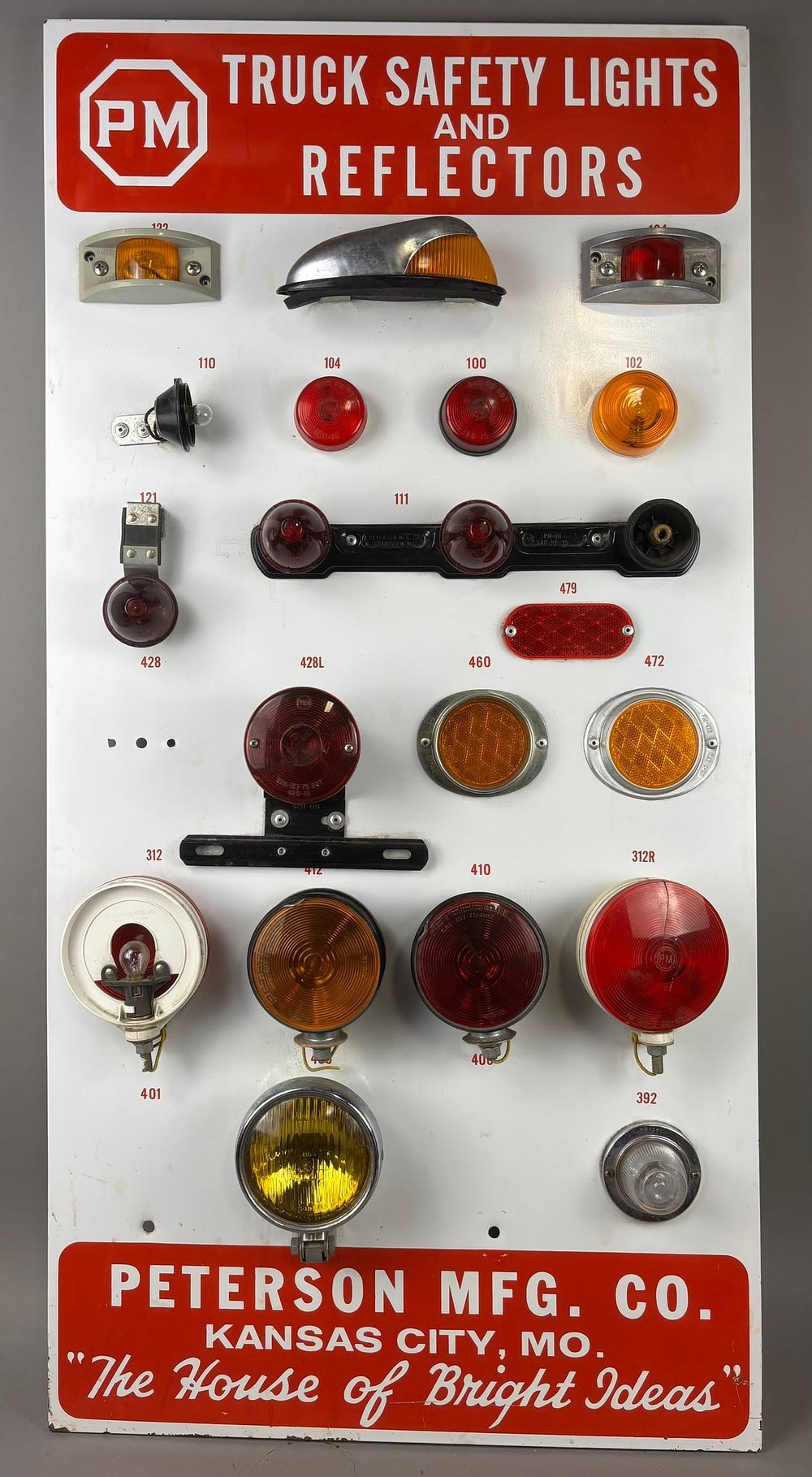 Lot 249: Peterson MFG Truck Safety Lights Reflector Display