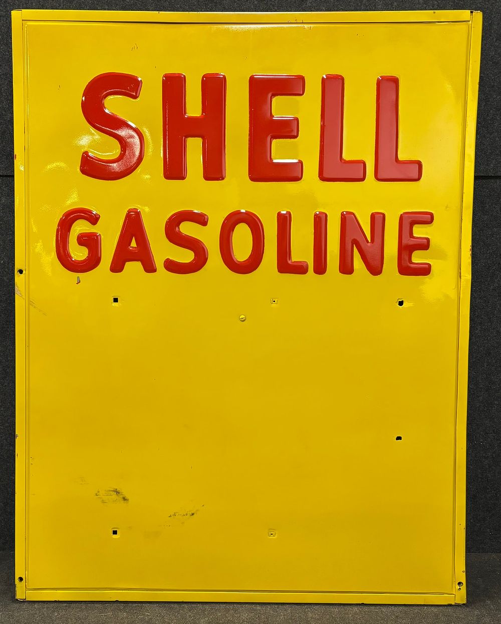 Lot 252: Vintage DST Shell Gas Station Pricer Metal Sign