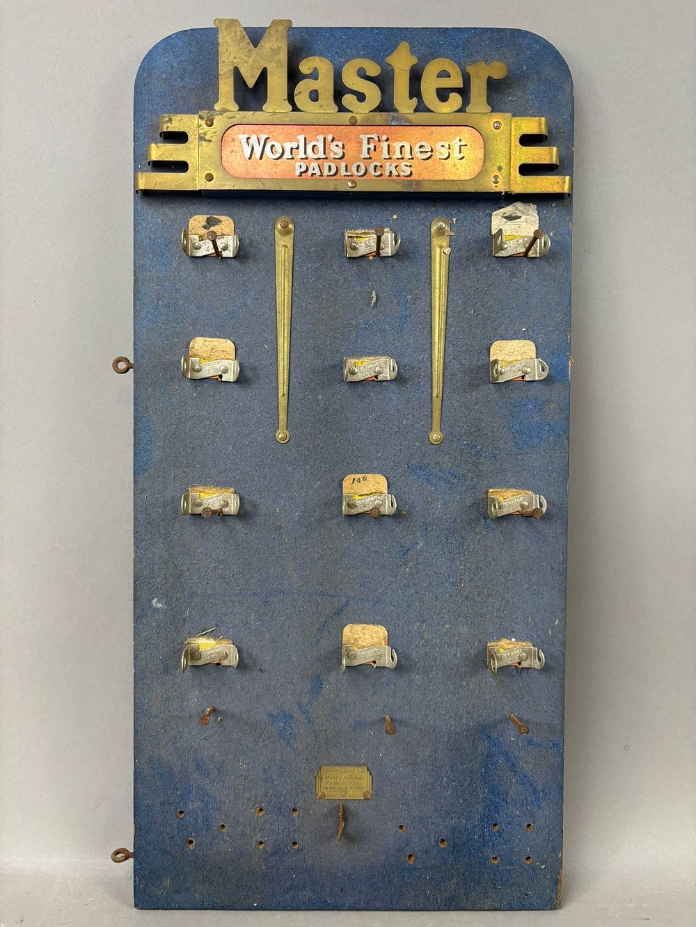 Lot 260D: Master World's Finest Padlocks Store Display Sign