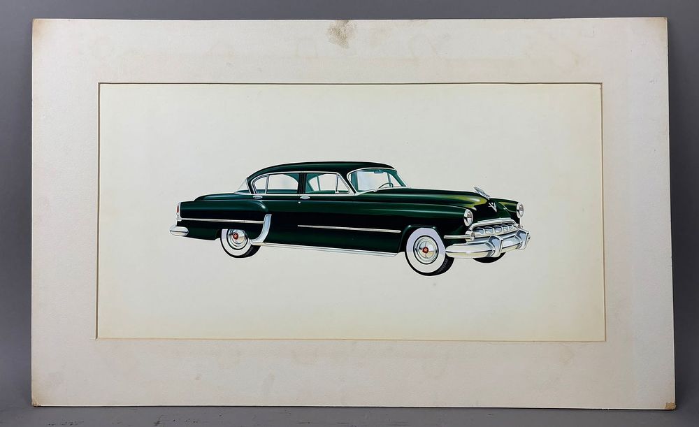 Lot 261: 50s Era Chrysler Lawson Design Car Art Sketch
