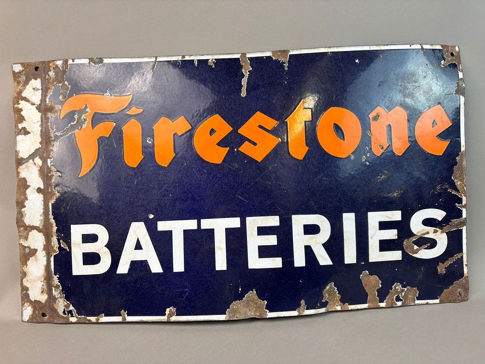 Lot 311: DSP Firestone Batteries Flange Advertising Sign