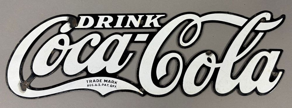 Lot 315: Original Coca Cola Coke Delivery Truck SSP Sign