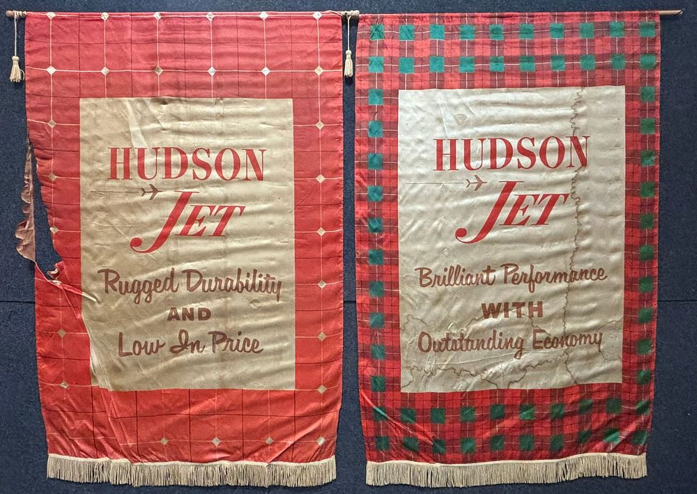 Lot 331: 2 Hudson Jet Dealer Showroom Advertising Banner