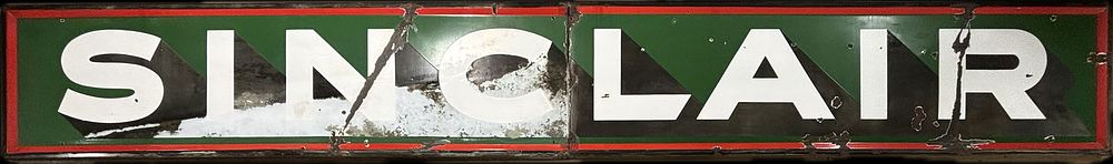 Lot 337: Sinclair Oil Gas 2 Piece Shadow SSP 18' Sign