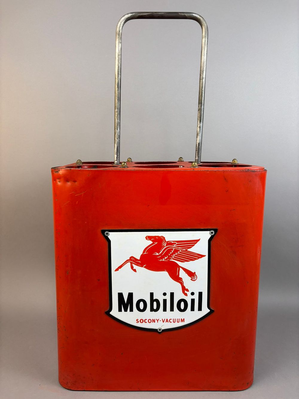 Lot 341: Mobil Oil 50s Glass Bottle Service Station Display