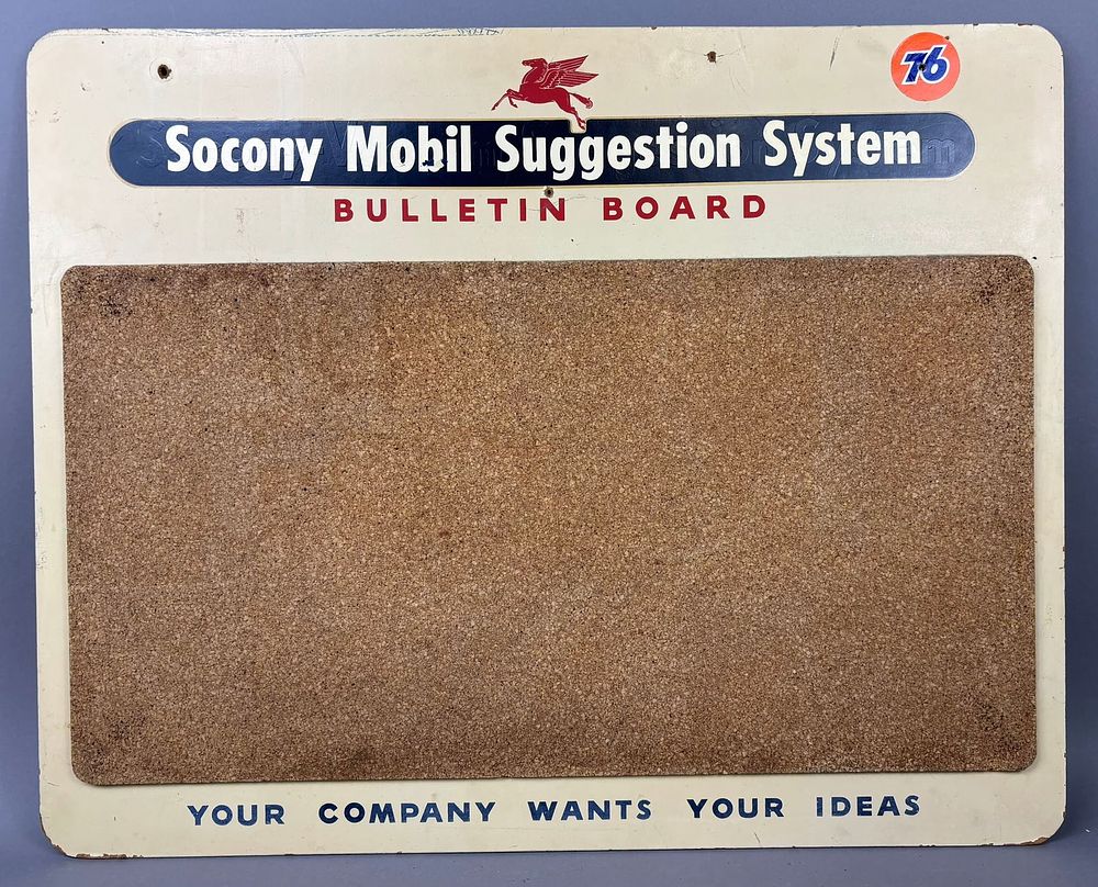 Lot 341C: Socony Mobil Gas Oil Pegasus Bulletin Board