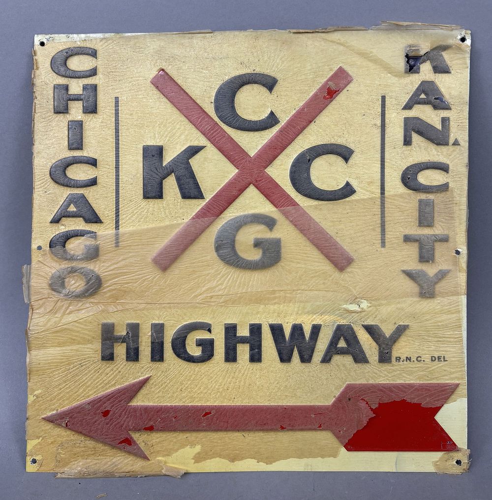Lot 371C: NOS Chicago Kansas City Railroad Station SST Sign