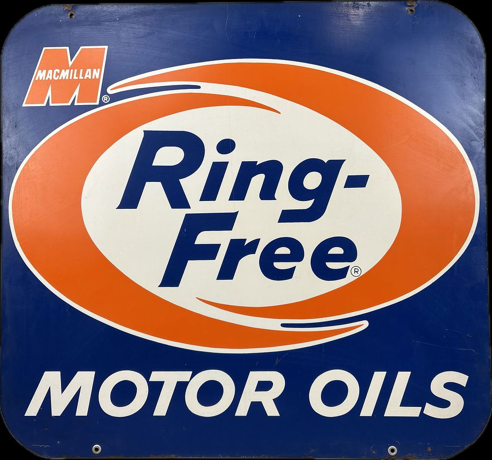 Lot 384: MacMillan Ring Free Motor Oil DST Advertising Sign
