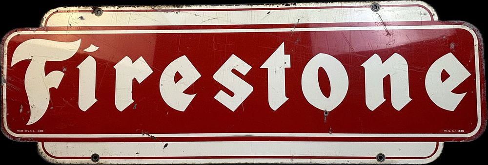 Lot 389: Firestone Gas Oil Advertising SST Dealer Sign