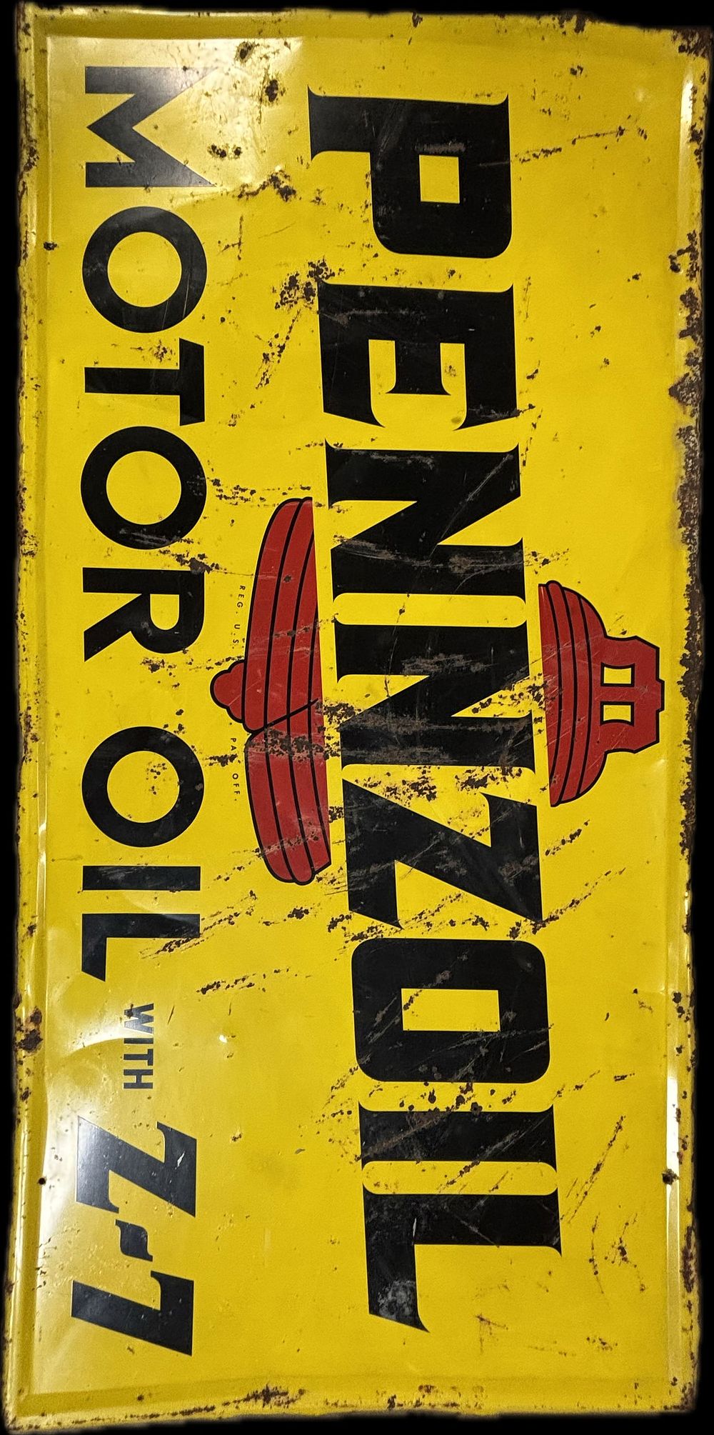 Lot 399: Pennzoil Motor Oil Dealership SST Advertising Sign