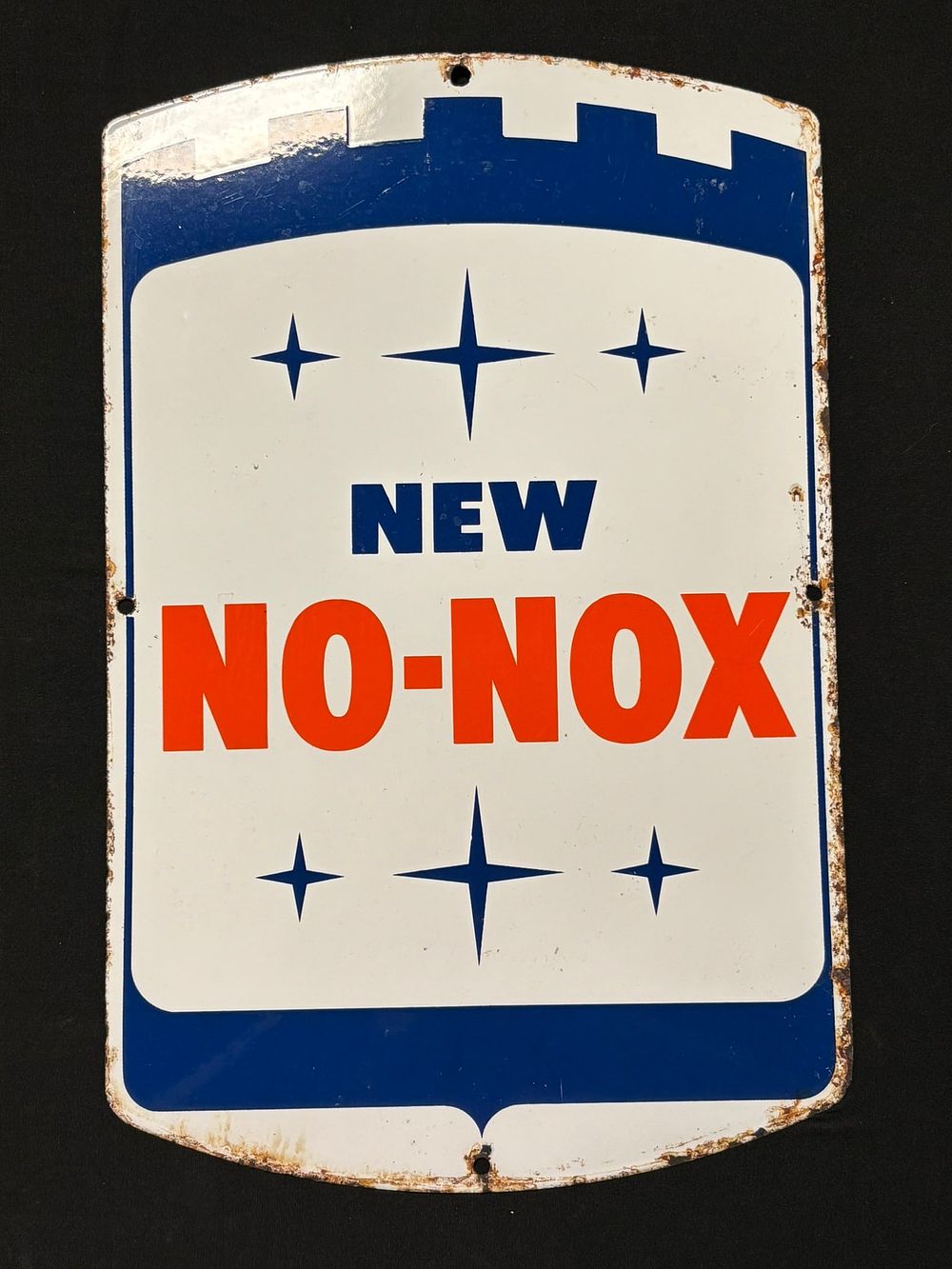 Lot 404: Gulf New No Nox Gas Pump Plate SSP Sign Motor Oil