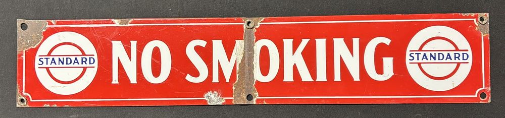 Lot 405: Standard Oil No Smoking SSP Advertising Sign