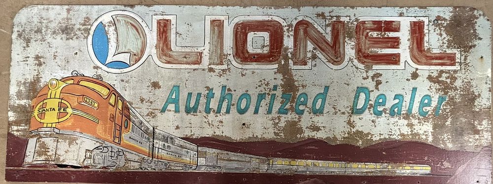 Lot 441: Lionel Trains Toy Store 50s SSW Wood Advertising Sign