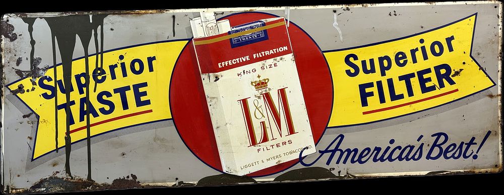 Lot 448B: L&M Cigarettes Tobacco SST Advertising Sign