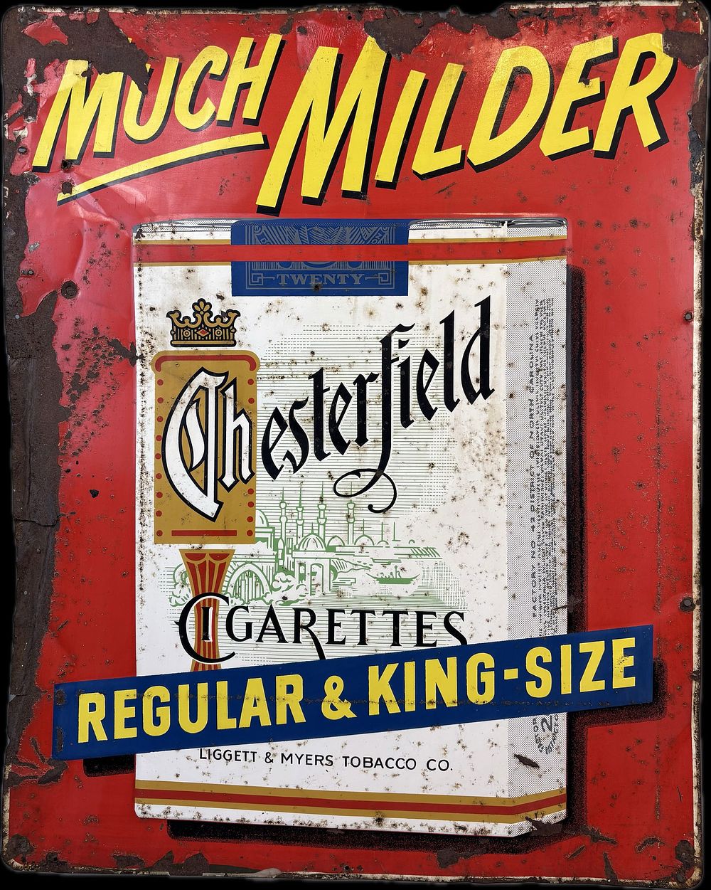 Lot 449: Chesterfield Cigarettes Much Milder Store SST Sign