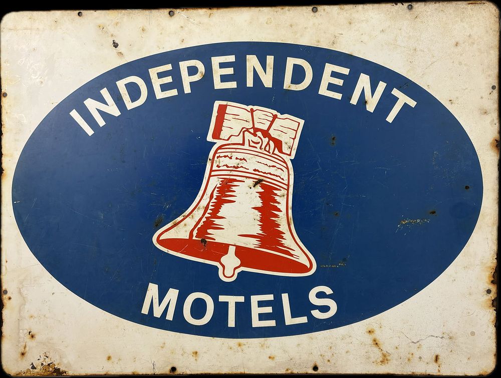 Lot 454B: Independent Motels DST Advertising Sign Bell Logo