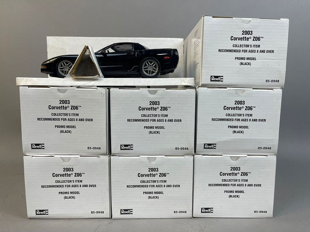 Lot 155: 7 NOS Revell 03 Chevrolet Corvette Z06 Promo Cars