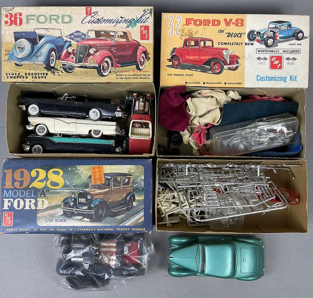 Lot 163: AMT 60s Era Hot Rod Plastic Models Lot w/Boxes