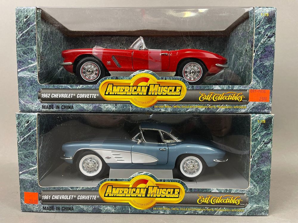 Lot 167: 2 NOS Ertl American Muscle Die Cast Corvette Cars