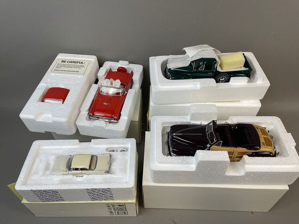 Lot 184: 4 NOS Danbury Mint Die Cast Chev Ford Chrysler Cars