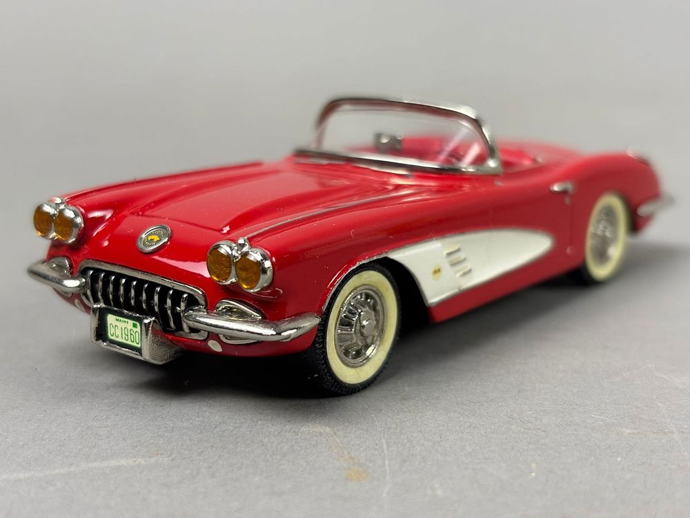 Lot 209: NOS Mini Marque 58 Chev Corvette Die Cast Conv Car