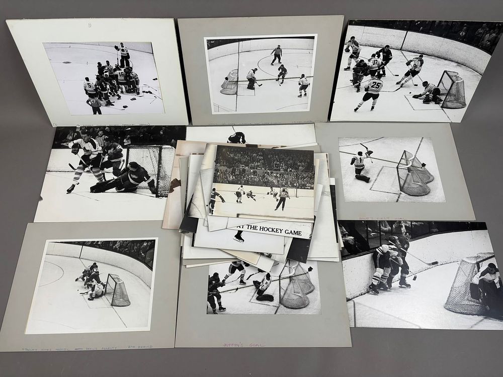 Lot 151: Large Lot Vintage 1960s Detroit Red Wings Hockey Original Photographs Gordie Howe