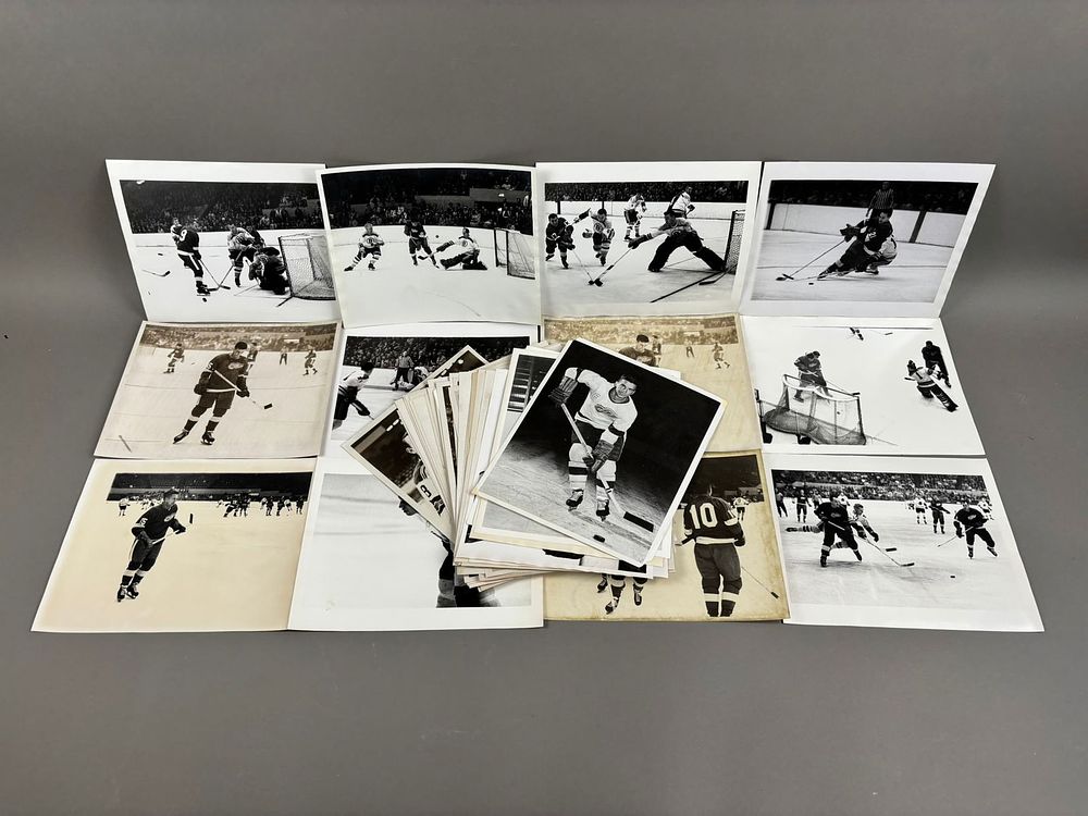 Lot 156: Lot of 50+ 1960s Detroit Red Wings Player and Team Photographs