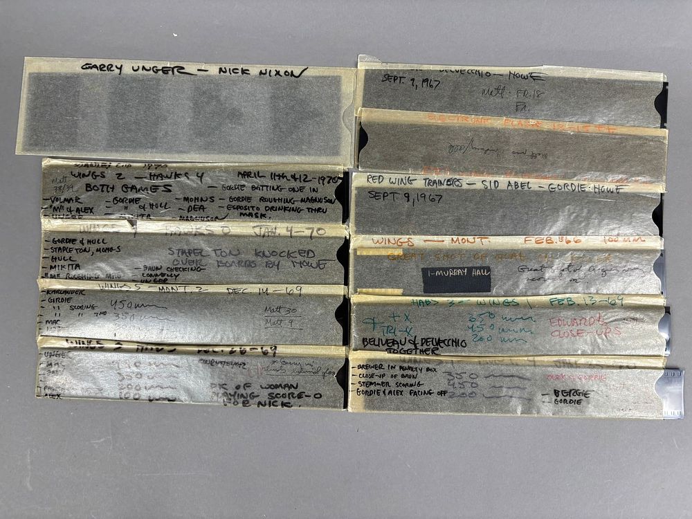 Lot 160: Lot of 1960s 1970sDetroit Red WingsPhoto Negatives Gordie Howe & Delvecchio