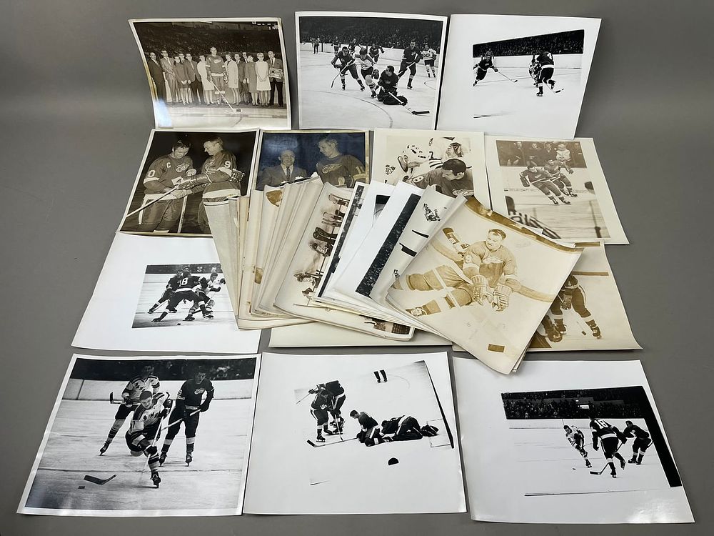 Lot 167: Lot of 86 1960s Original Detroit Red Wings 8" x 10" Black & White Photographs Gordie Howe