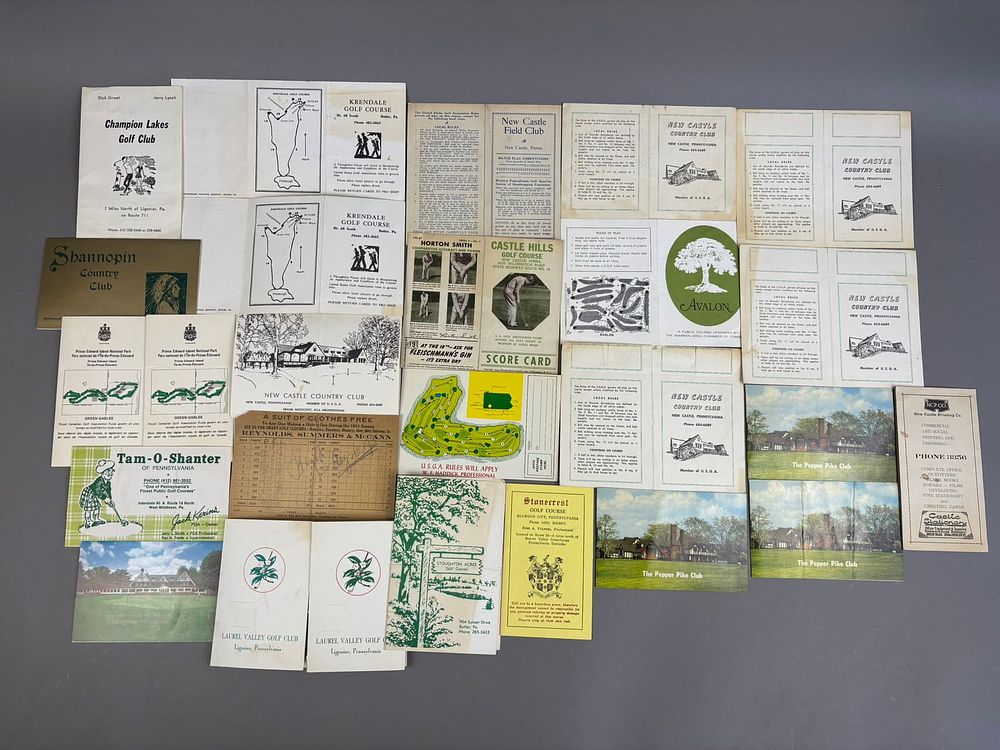 Lot 182: Lot of 20+ Vintage Golf Club & Country Club Scorecards
