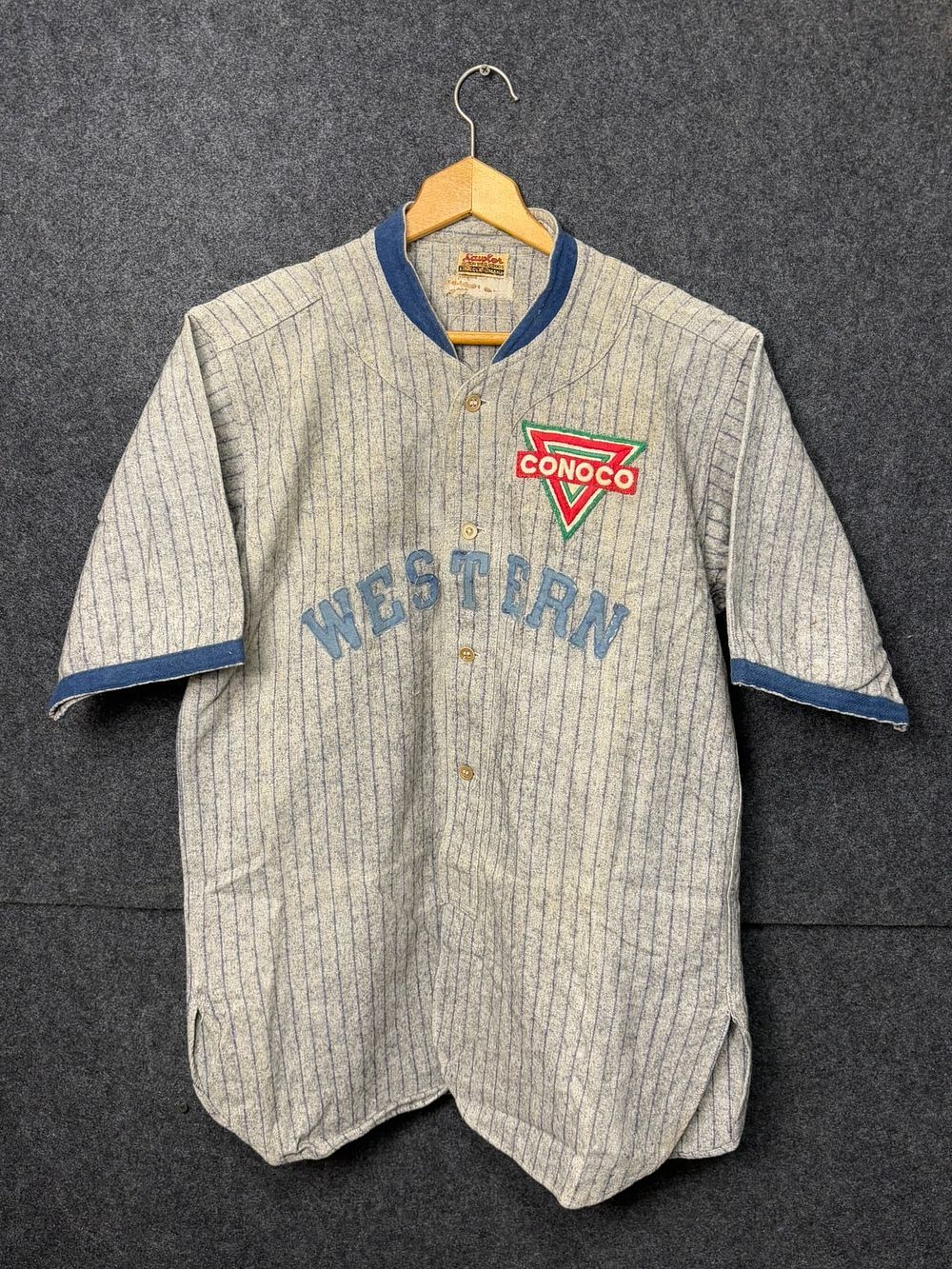 Lot 211: 1940s Lawlor Sporting Goods Western CONOCO Service Station Baseball Jersey
