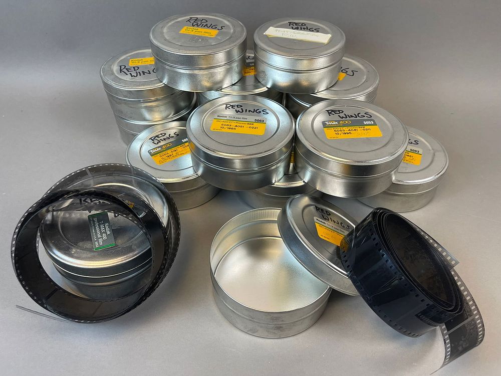 Lot 252: Mid 1990s Lot of 15 Original  Detroit Red Wings Kodak Film Strips W/ Canisters