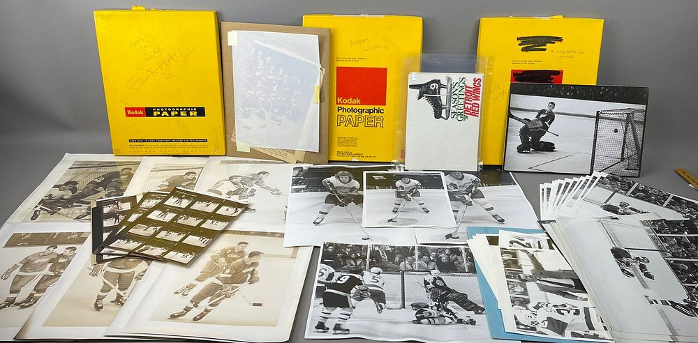 Lot 255: Lot of 40 Detroit Red Wings 1960s-70s Photographs 11" x 14" & 8"x 10" Gordie Howe