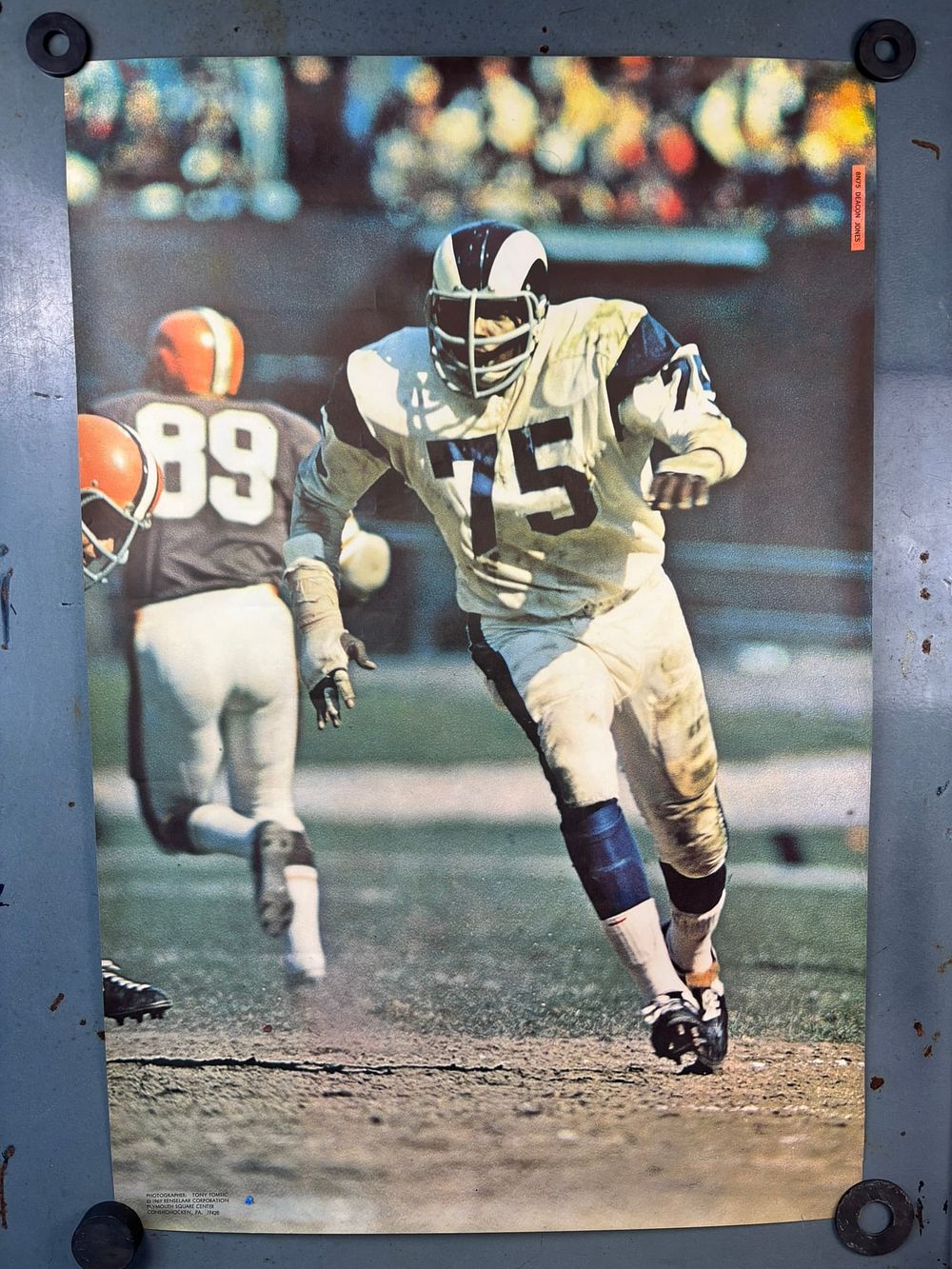 Lot 272: Deacon Jones Los Angeles Rams Sports Illustrated 1969 Original Poster 24" x 36"