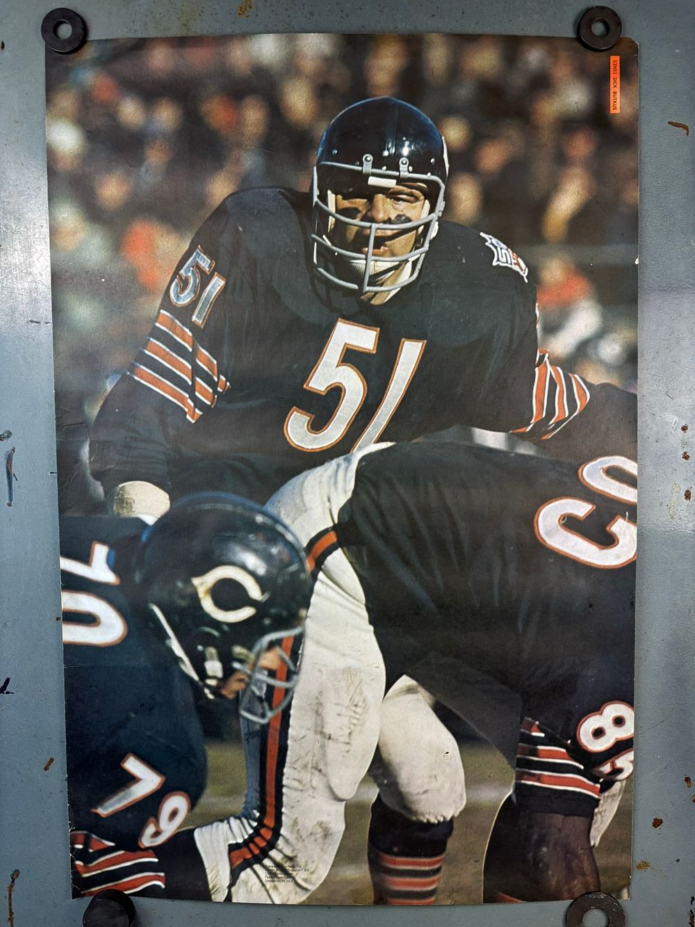 Lot 278: Dick Butkus Chicago Bears Sports Illustrated 1969 Original Poster 24" x 36"
