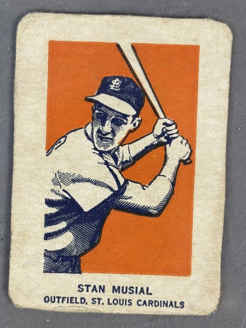 Lot 297: 1952 Wheaties Stan Musial St Louis Cardinals Hand Cut Baseball Card
