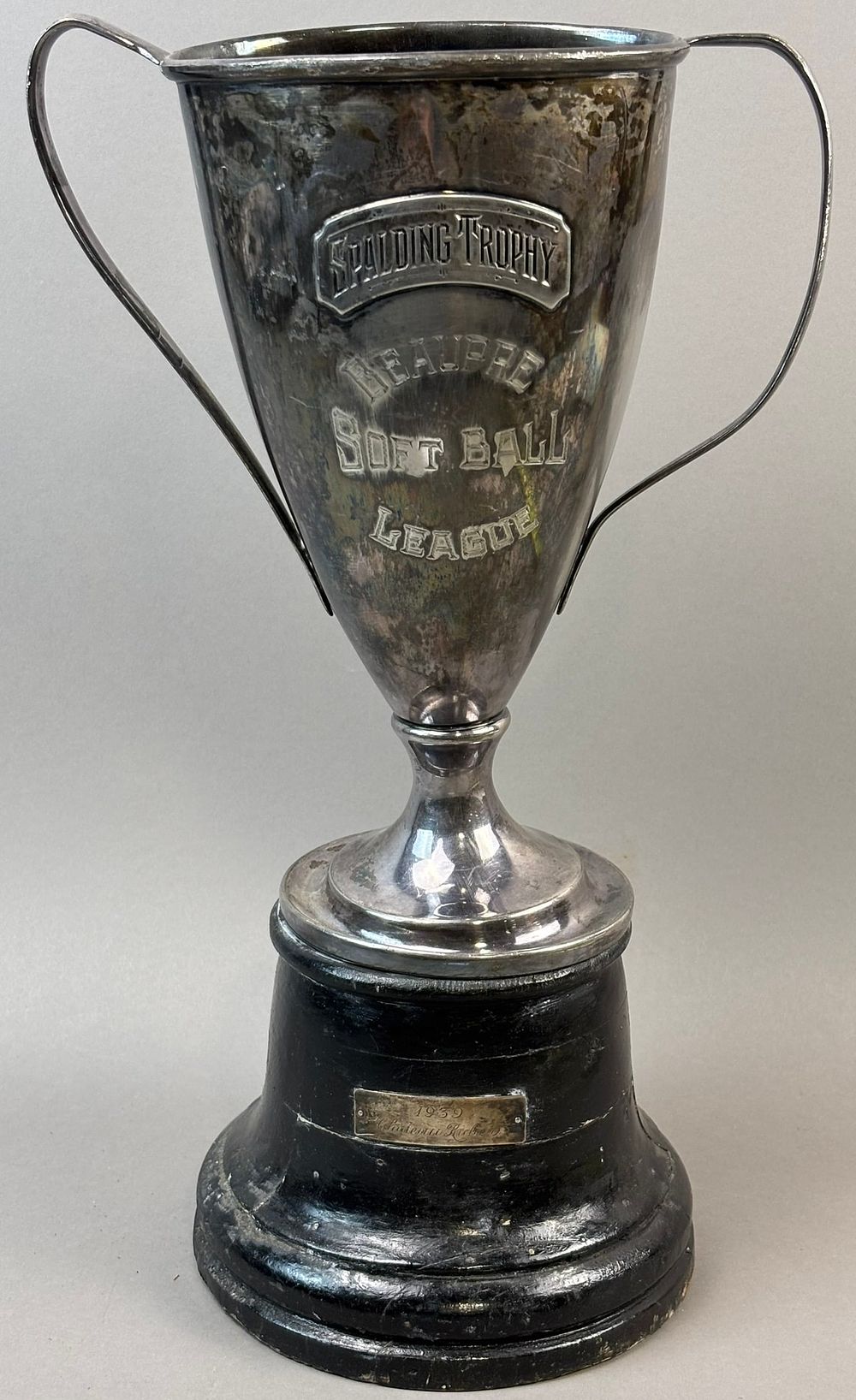 Lot 323: Spalding 1939 Chateau Richer Beaupre League Softball Trophy