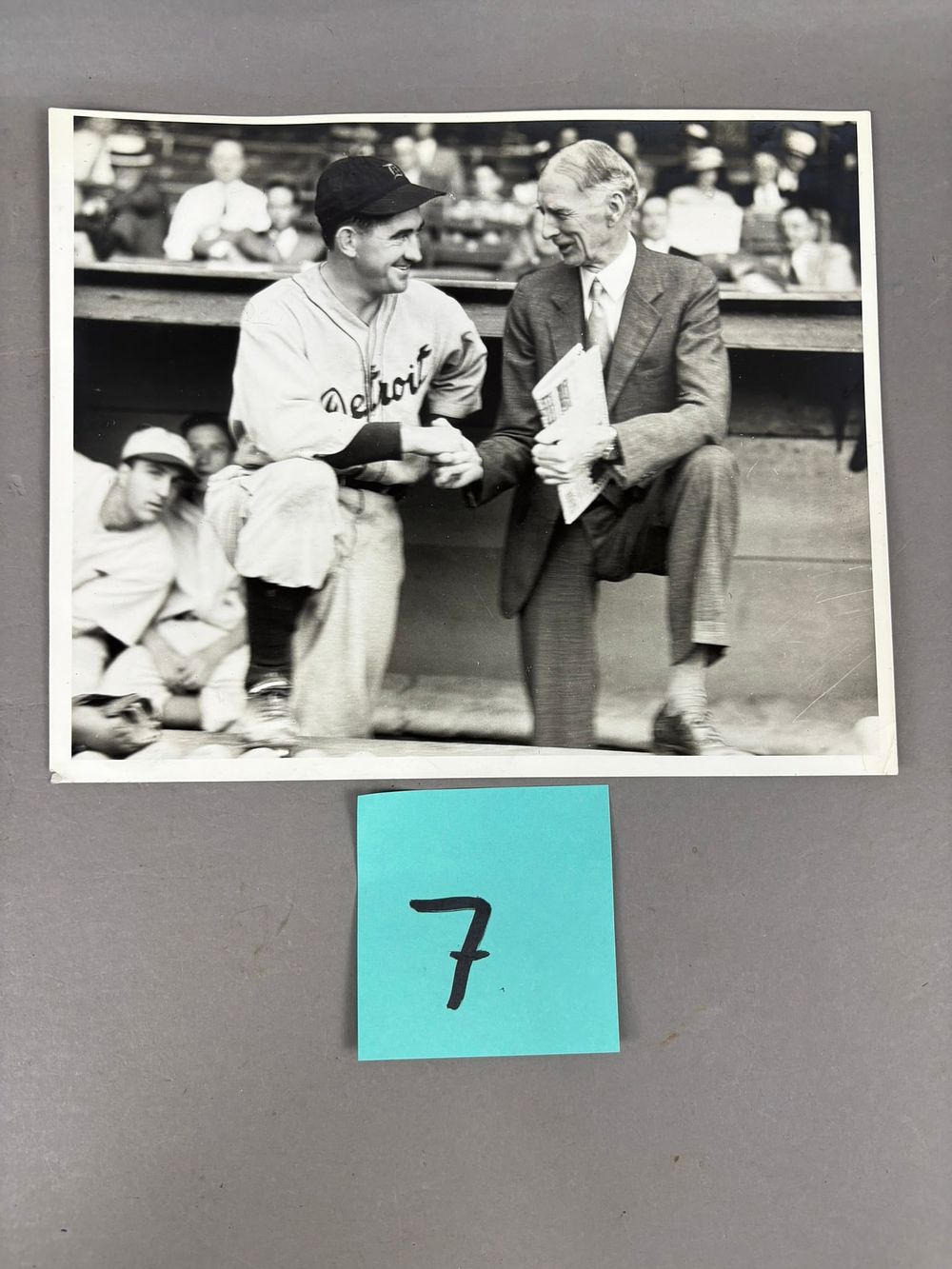 Lot 385: Detroit Tigers 1934-37 Mickey Cochrane & Connie Mack Type 1 Photograph by Kuenzel