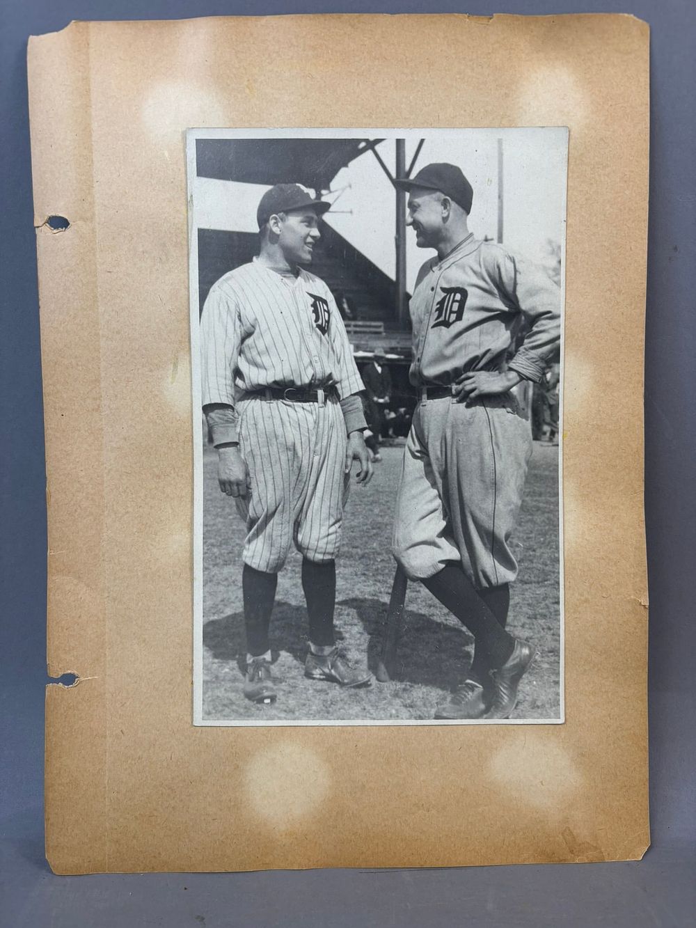 Lot 387: Lot 3 Original Type 1 Detroit Tigers Photographs w/ 11" x 7" Ty Cobb & Harry Heilmann