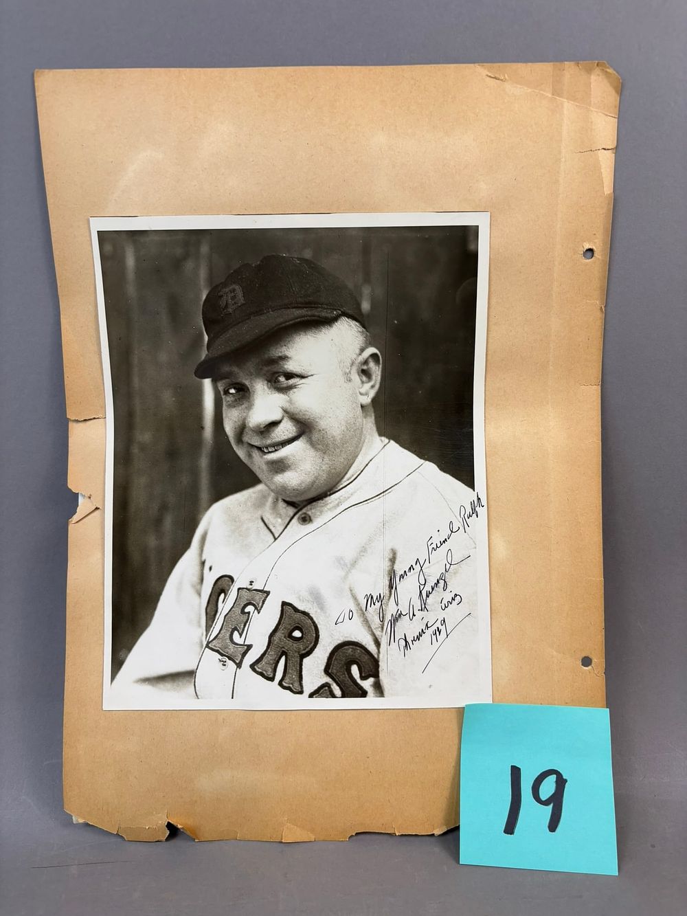 Lot 397: Lot 4 Original Type 1 Detroit Tigers Photographs w/ Signed William Kuenzel 1929 & Young Schoolboy