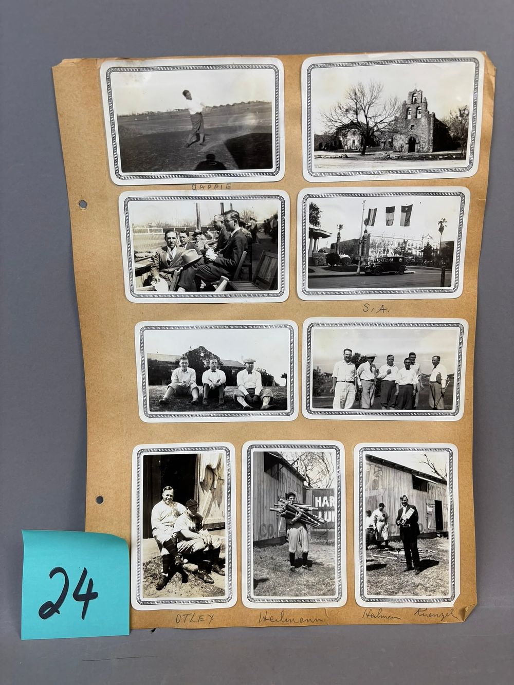 Lot 402: Lot 18 Original 1928 Detroit Tigers Spring Training Type 1 4.5"x3" Photographs from Finneran