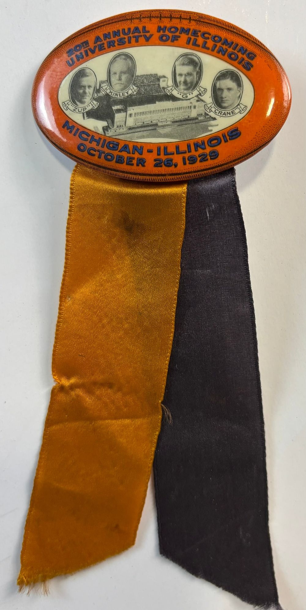 Lot 434: 20th Annual Homecoming Illinois vs Michigan Football Picture Pinback Button
