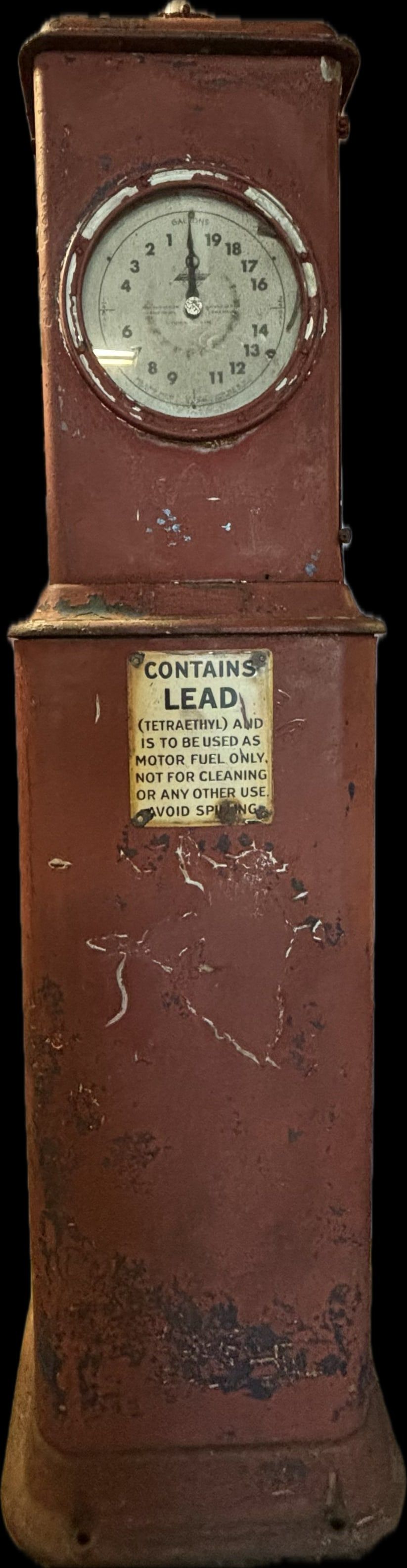 Lot 170: Bennett Model 132 Clockface Gas Pump Original & Unrestored